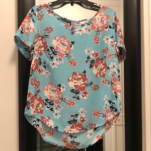 Teal business casual top